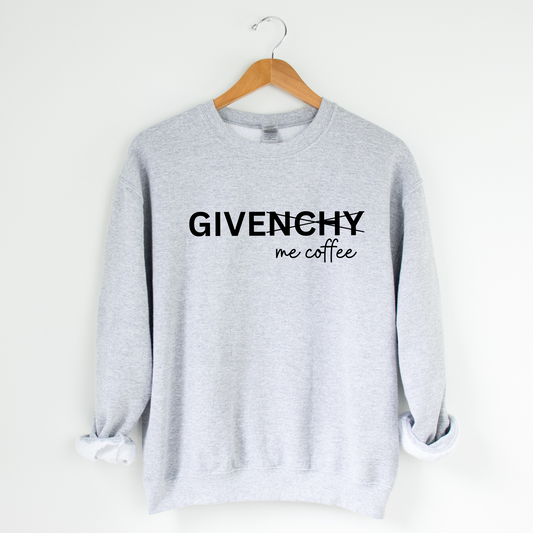 Give Me Coffee Crew Neck Graphic Sweater