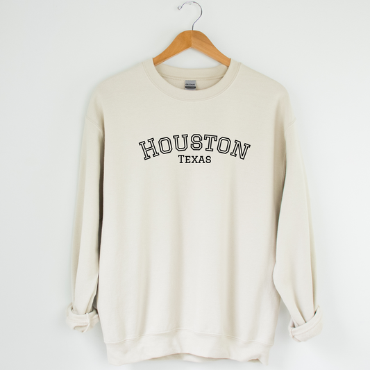 Houston, Texas Crew Neck Graphic Sweater