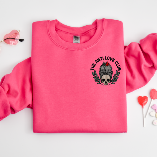 Anti Love Club Crew Neck Graphic Sweater