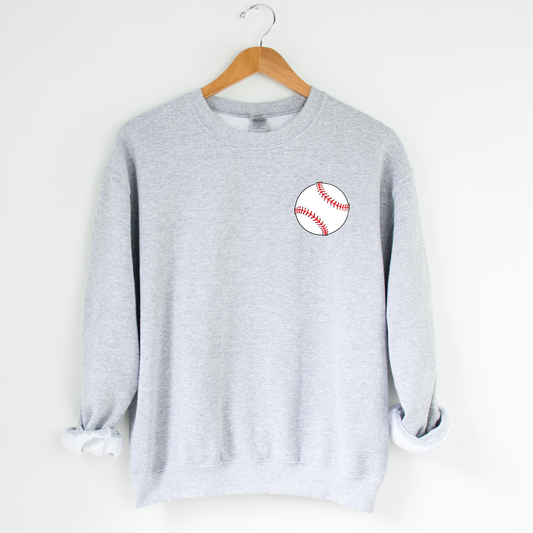 Baseball Crew Neck Graphic Sweater