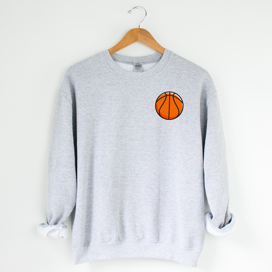 Basketball Crew Neck Graphic Sweater