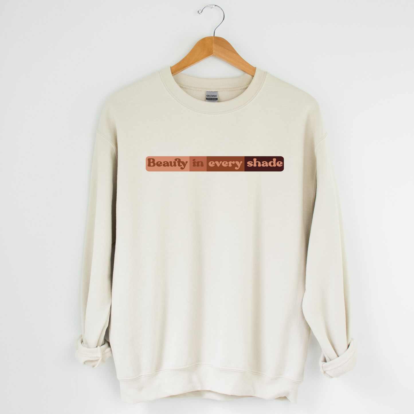 Beauty In Every Shade Crew Neck Graphic Sweater