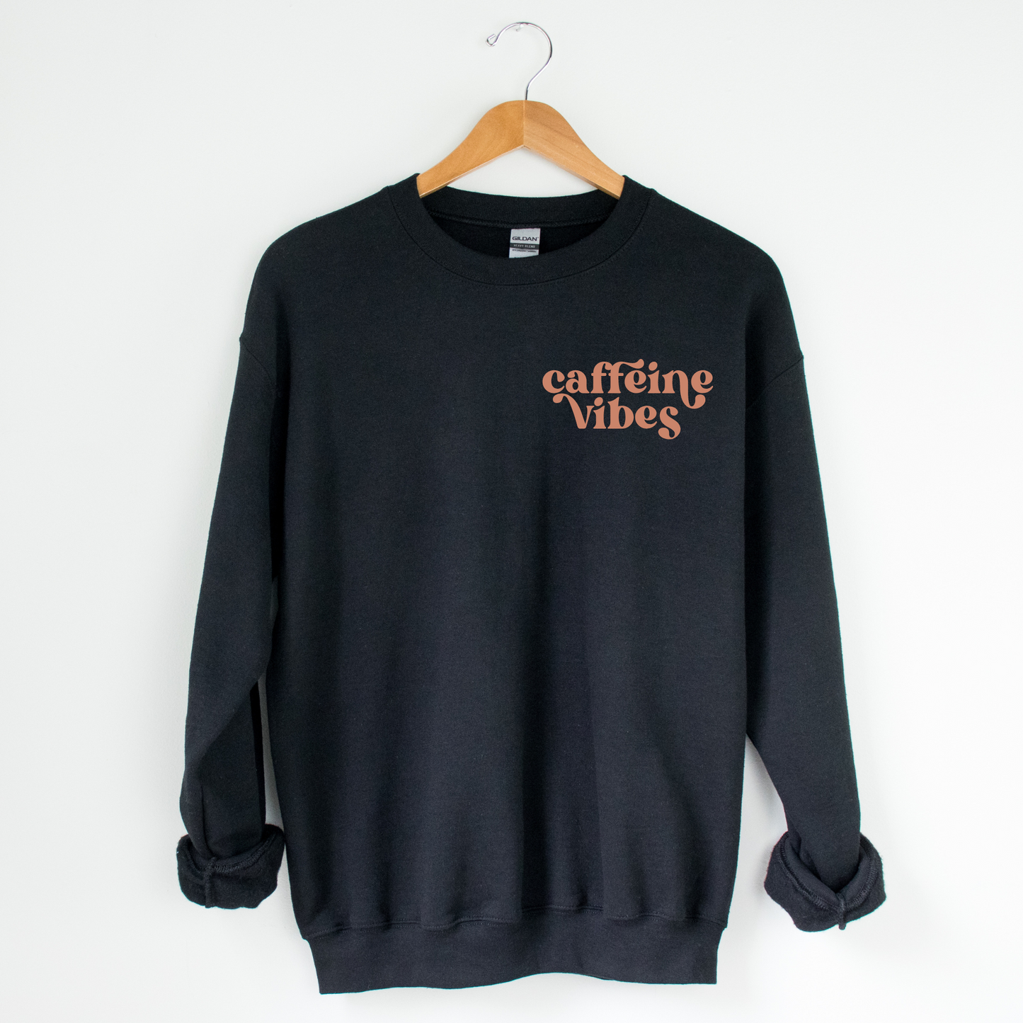 Caffeine Vibes Crew Neck Graphic Sweater