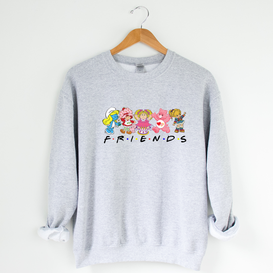 80's Cartoons Friends Graphic Sweater