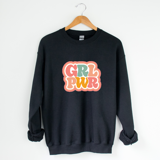 Grl Pwr Crew Neck Graphic Sweater