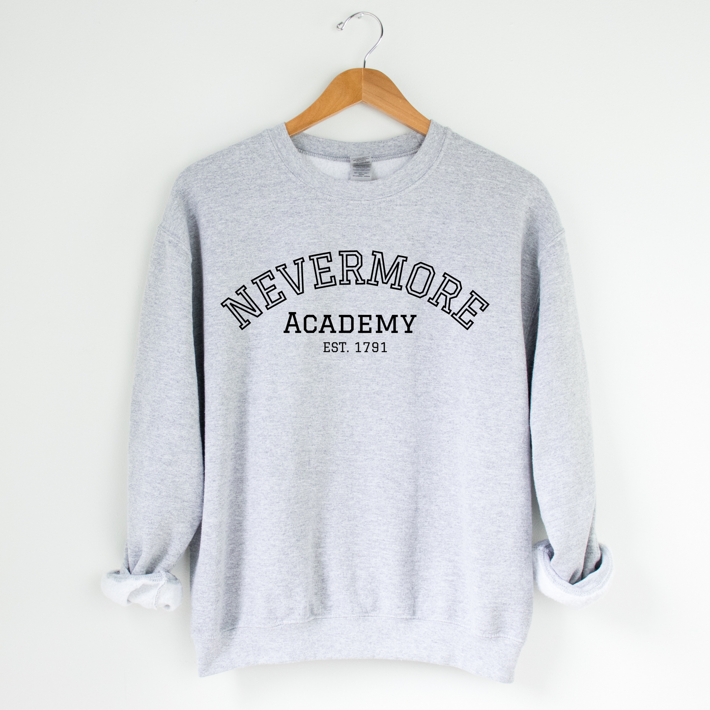 Nevermore Academy Crew Neck Graphic Sweater