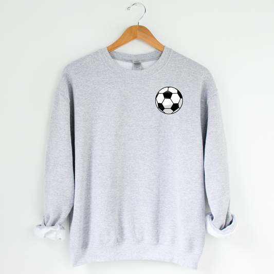 Soccer Crew Neck Graphic Sweater