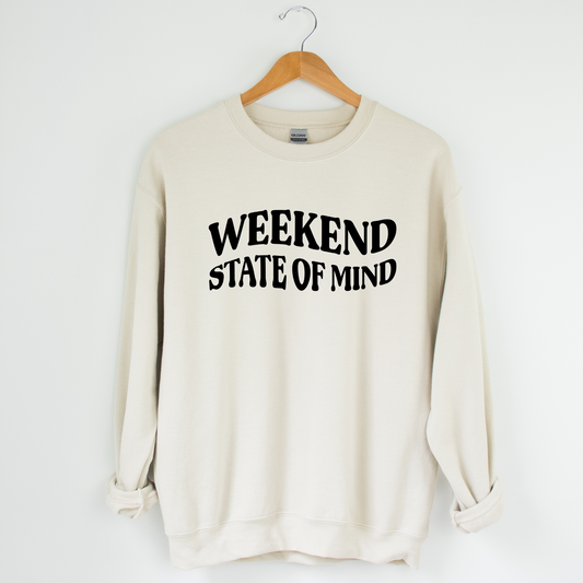 Weekend State of Mind Graphic Crewneck Sweater